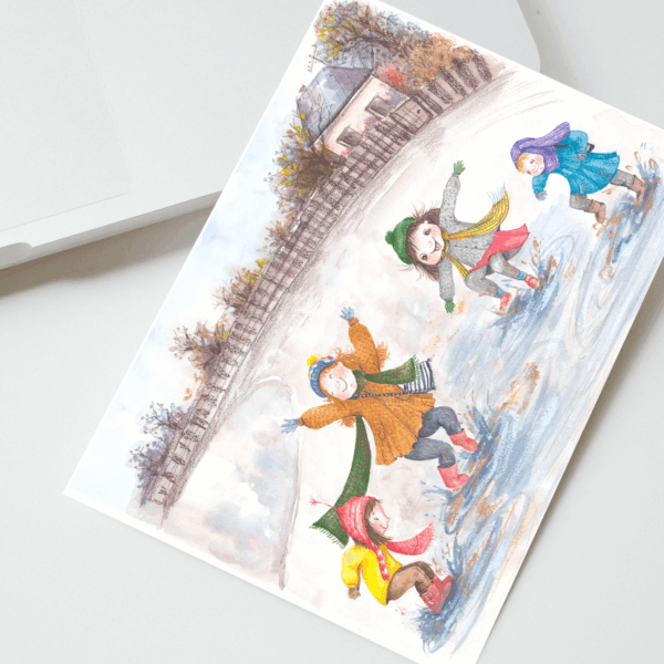 Felicitare „La joacă”